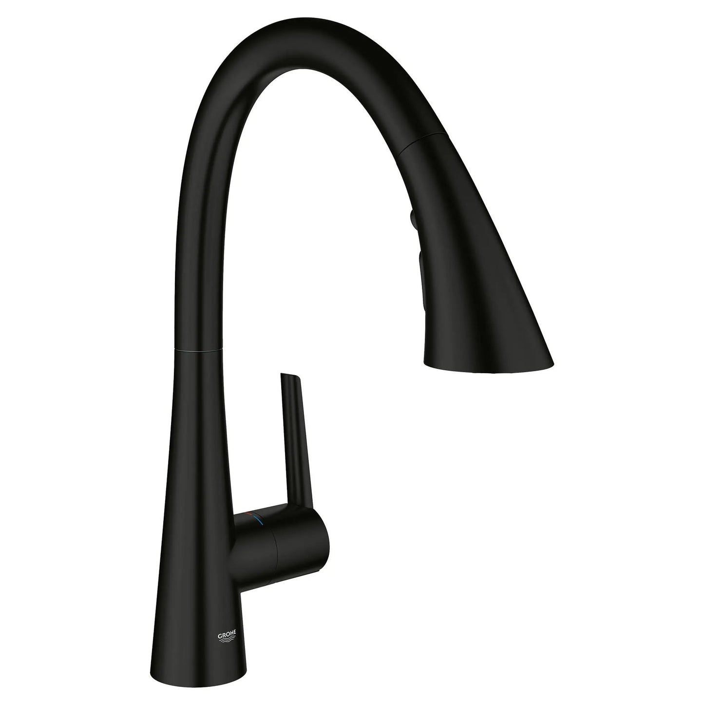 Grohe Zedra 1.75 GPM Triple Spray Single-Handle Matte Black Pull Down Kitchen Faucet
