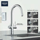 Grohe Blue 1.75 GPM Single Spray Single-Handle StarLight Chrome Pull Down Kitchen Faucet With Chilled and Sparkling Water