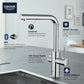 Grohe Blue 1.75 GPM Single Spray Single-Handle StarLight Chrome Pull-Out Kitchen Faucet With Chilled and Sparkling Water