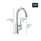 Grohe Concetto™ 1.5 GPM Single-Handle StarLight Chrome Bar Faucet