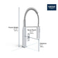 Grohe Eurocube® 1.75 GPM Semi-Pro Dual Spray Single-Handle StarLight Chrome Kitchen Faucet