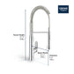 Grohe K7® 1.75 GPM Medium Single-Handle Semi-Pro Dual Spray StarLight Chrome Kitchen Faucet