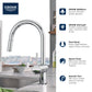Grohe Minta 1.75 GPM Single-Handle Dual Spray Pull-Down StarLight Chrome Kitchen Faucet