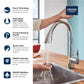 Grohe Zedra 1.75 GPM Triple Spray Touch Technology Single-Handle StarLight Chrome Pull Down Kitchen Faucet