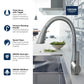 Grohe Zedra 1.75 GPM Triple Spray Single-Handle StarLight Chrome Pull Down Kitchen Faucet