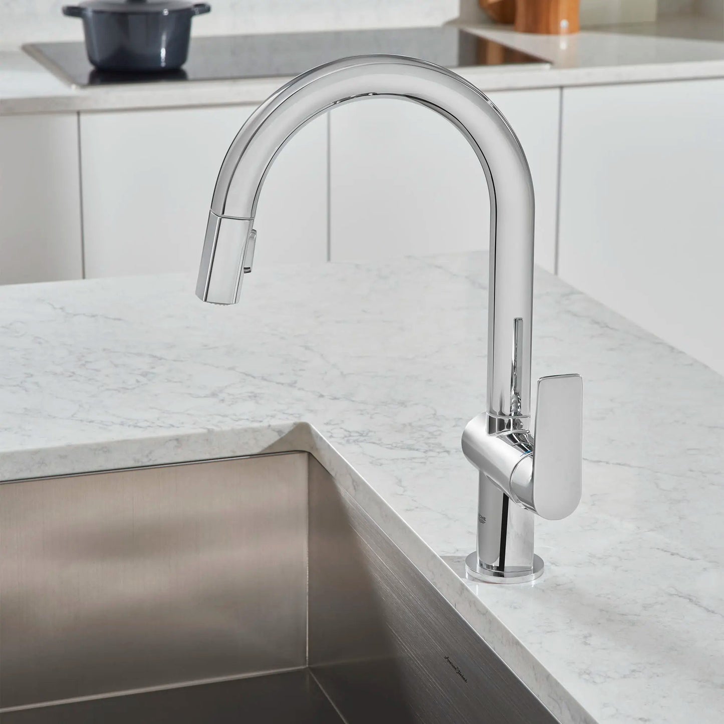 Grohe Defined 1.75 GPM Single-Handle Dual Spray StarLight Chrome Pull Down Bar Faucet