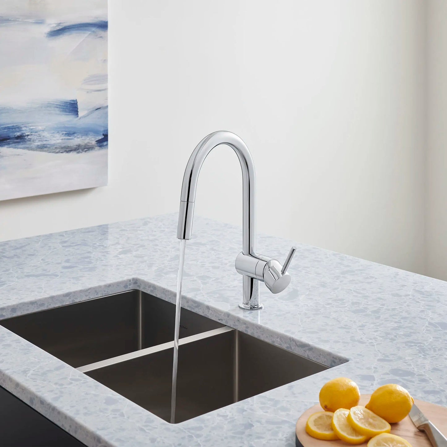 Grohe Minta 1.75 GPM Single-Handle Dual Spray Pull-Down StarLight Chrome Kitchen Faucet