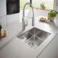 Grohe Eurocube® 1.75 GPM Semi-Pro Dual Spray Single-Handle StarLight Chrome Kitchen Faucet