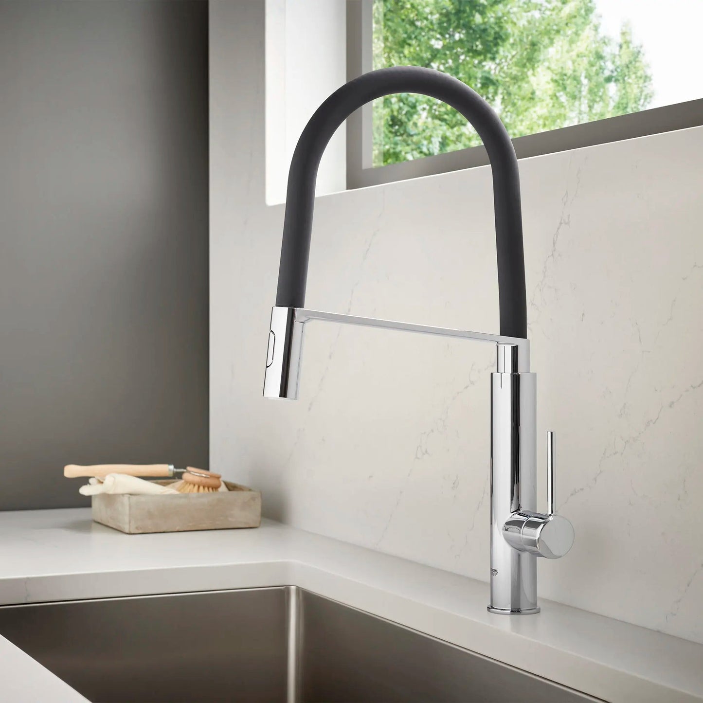 Grohe Concetto 1.75 GPM Semi-Pro Dual Spray Single-Handle StarLight Chrome Kitchen Faucet