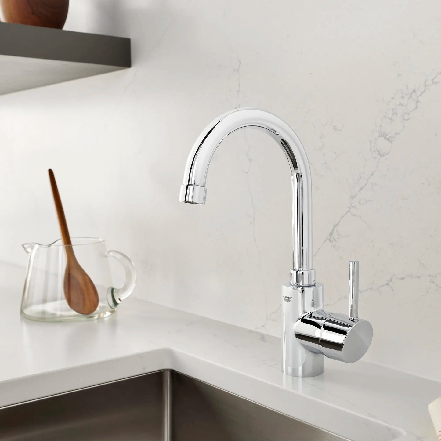 Grohe Concetto™ 1.5 GPM Single-Handle StarLight Chrome Bar Faucet