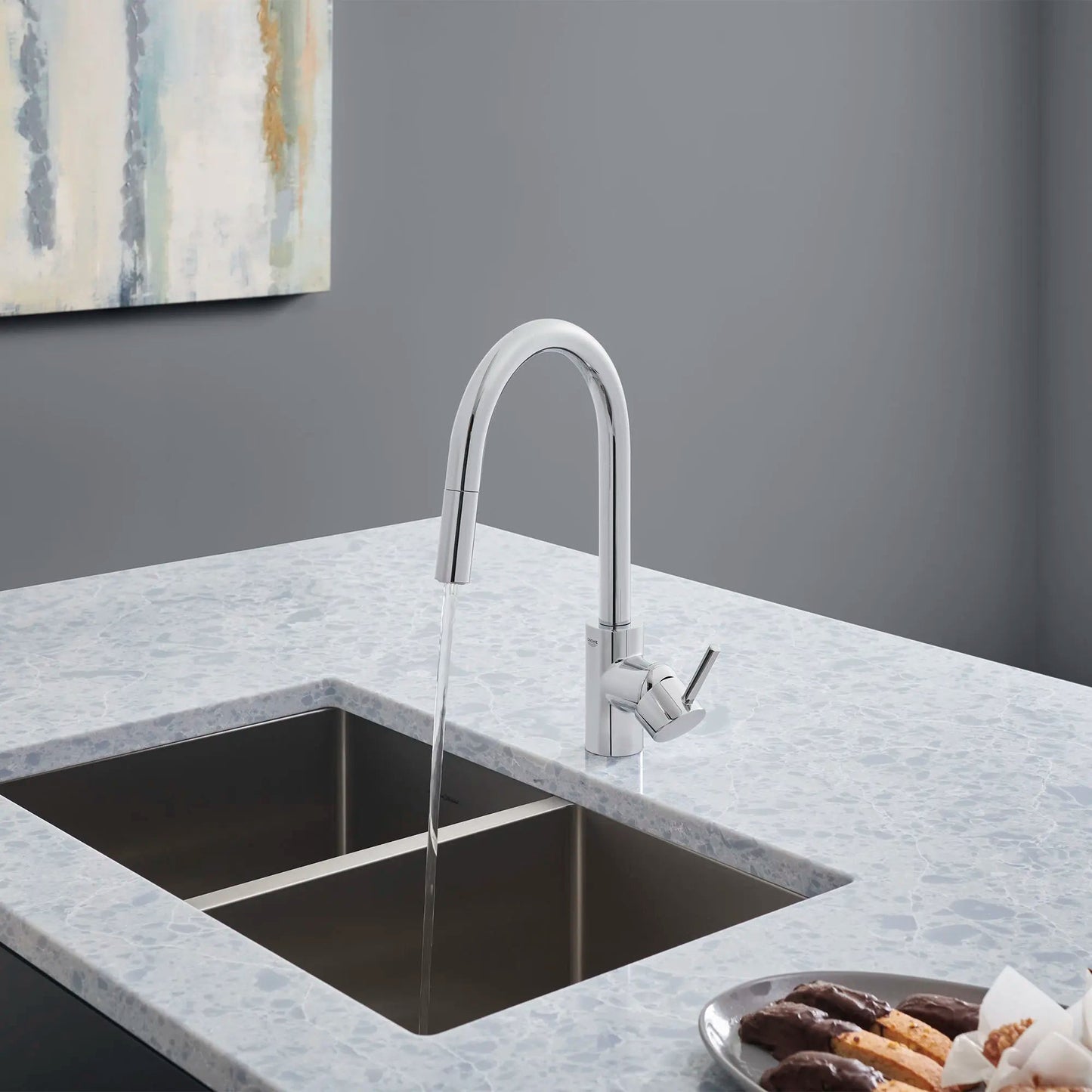 Grohe Concetto™ 1.75 GPM Single-Handle Dual Spray StarLight Chrome Pull-Down Kitchen Faucet