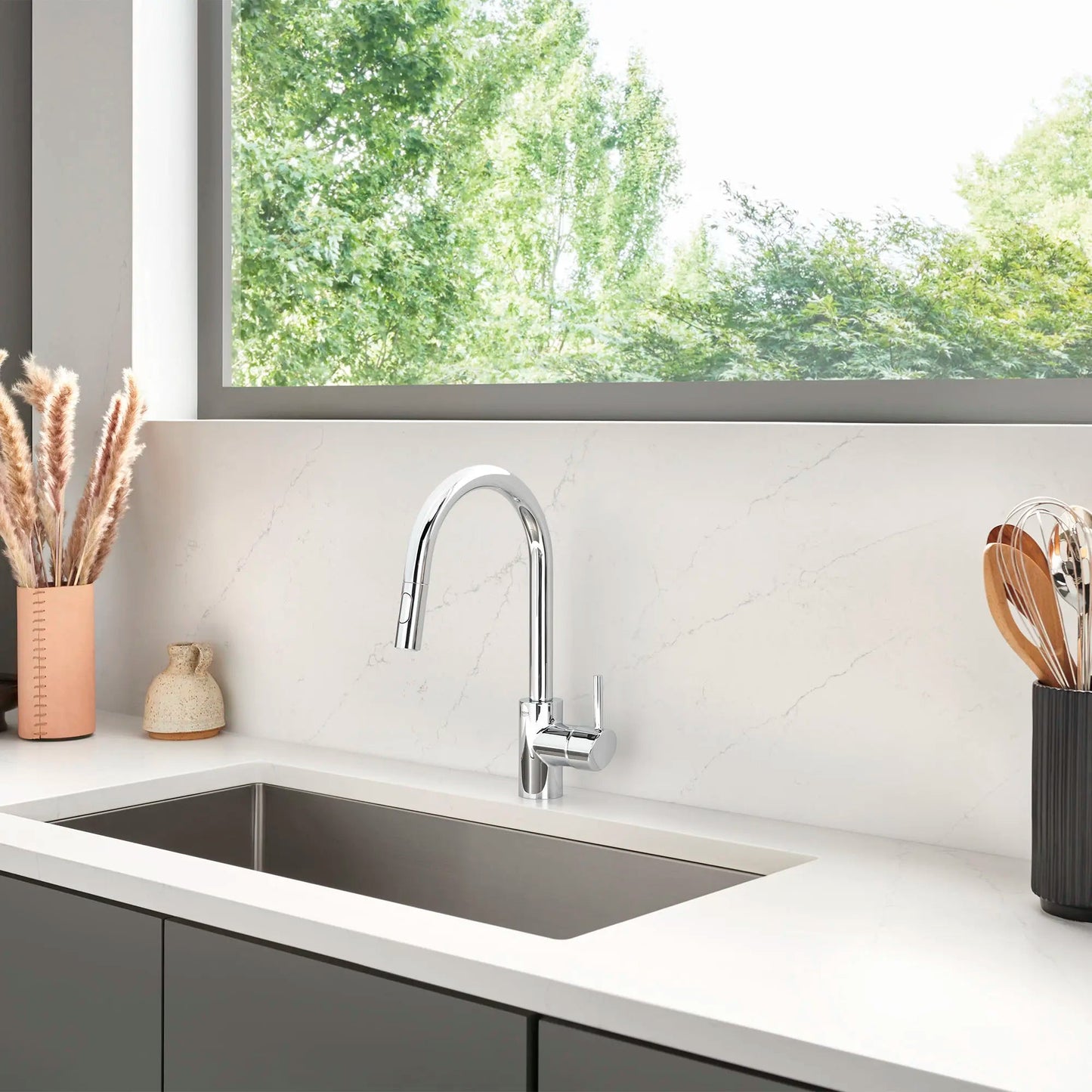 Grohe Concetto™ 1.75 GPM Single-Handle Dual Spray StarLight Chrome Pull-Down Kitchen Faucet