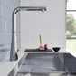 Grohe Zedra 1.75 GPM Dual Spray Single-Handle StarLight Chrome Pull-Out Kitchen Faucet