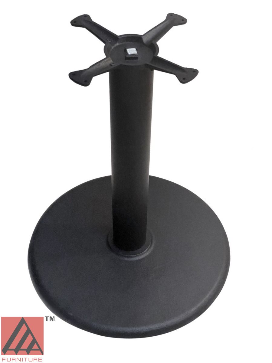 AAA Furniture 24" Black Cast Iron Table Base with Bar High Column+Rod