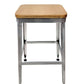 AAA Furniture 30" Galvanized Metal Frame No Back Barstool