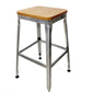 AAA Furniture 30" Galvanized Metal Frame No Back Barstool