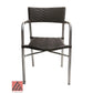 AAA Furniture 31" Aluminum Chair with Dark Brown Double Woven Rattan Seat