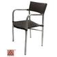 AAA Furniture 31" Aluminum Chair with Dark Brown Double Woven Rattan Seat