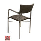 AAA Furniture 31" Aluminum Chair with Dark Brown Double Woven Rattan Seat