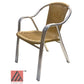 AAA Furniture 31" Aluminum Chair with Natural Plastic Rattan Seat