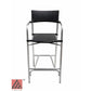 AAA Furniture 41" Aluminum Bar Stool with Dark Brown Double Woven Rattan Seat