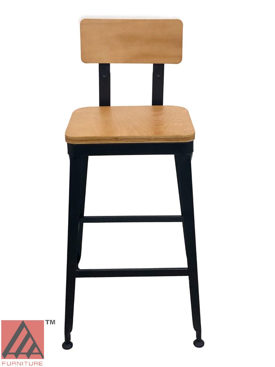 AAA Furniture 42" Black Metal Frame Barstool