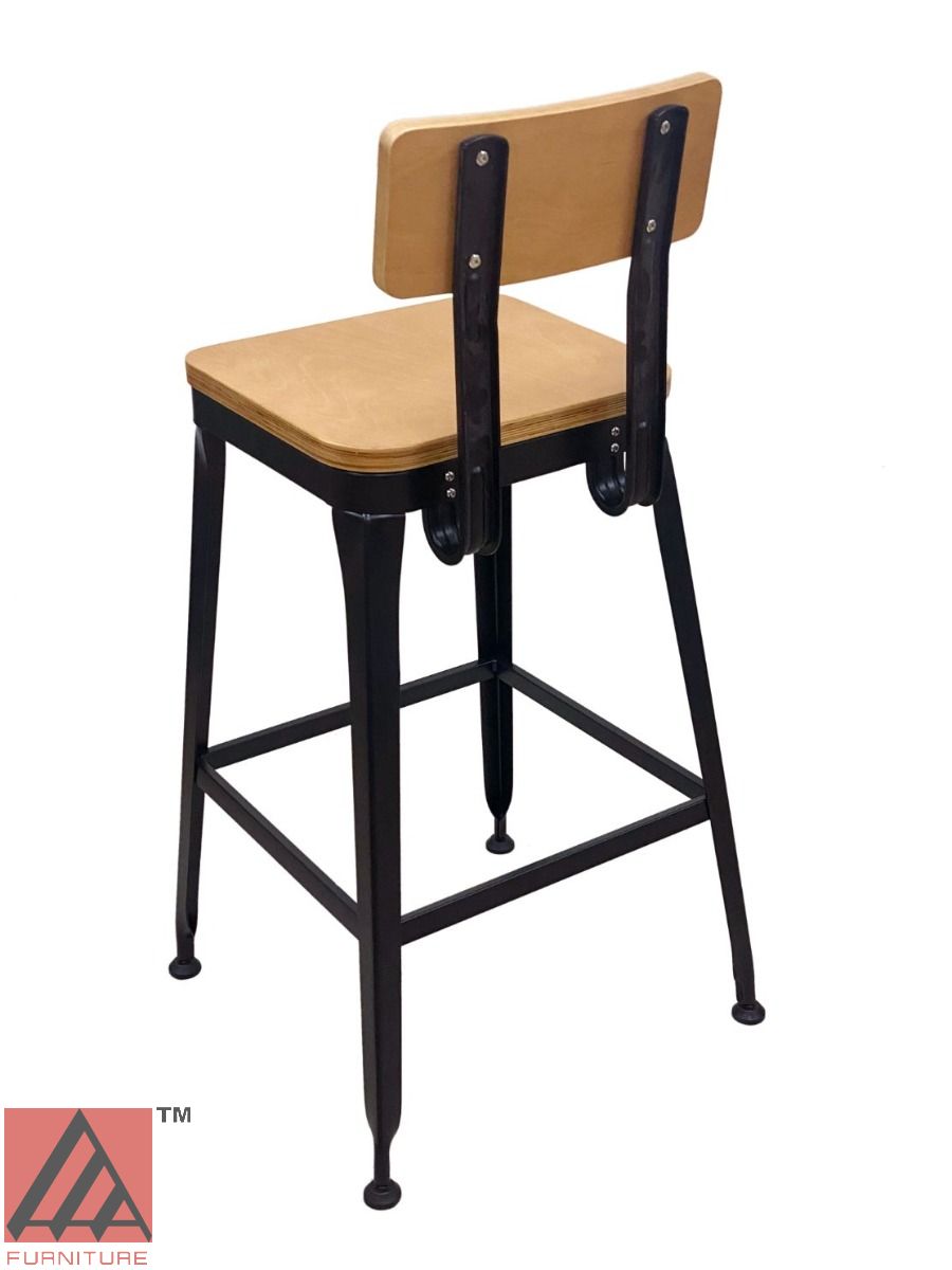 AAA Furniture 42" Black Metal Frame Barstool