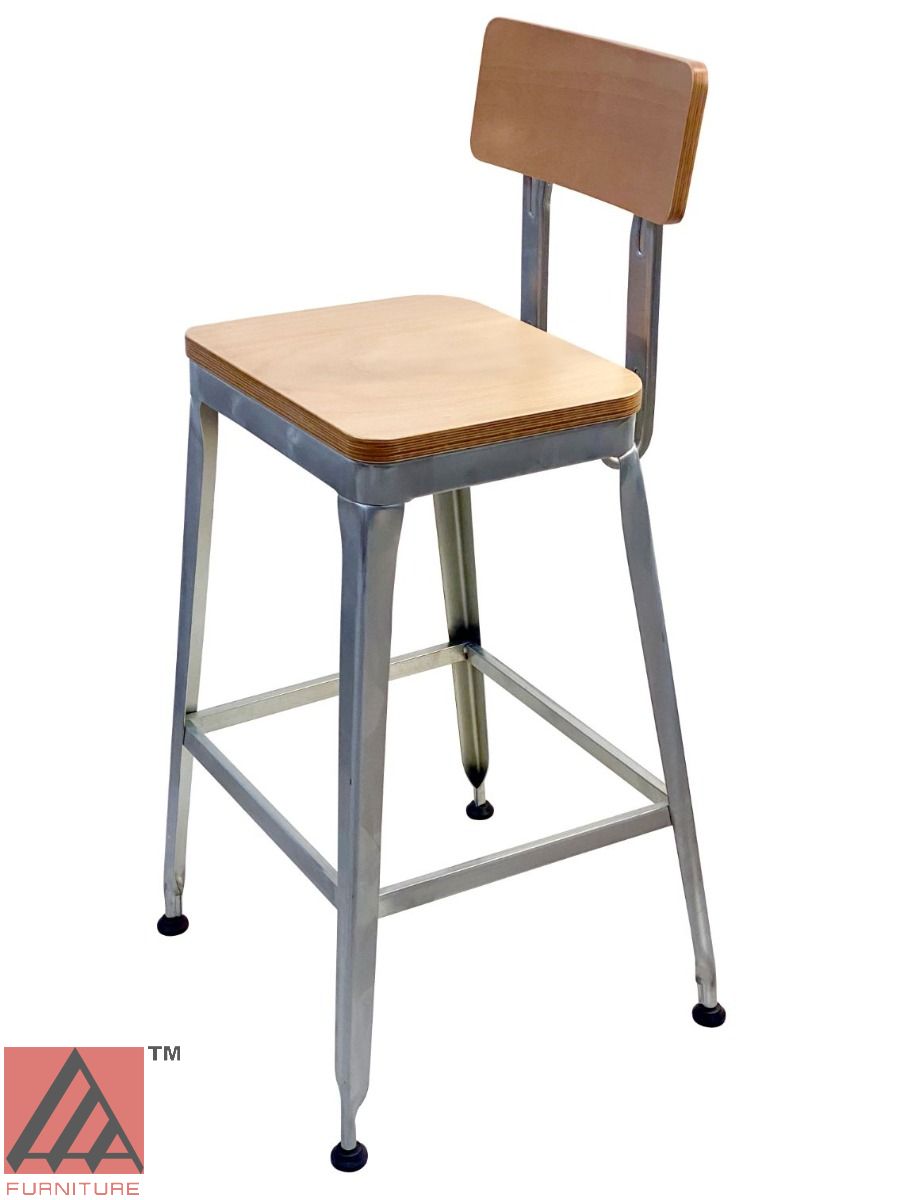 AAA Furniture 42" Galvanized Metal Frame Barstool