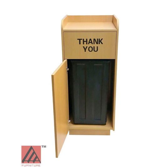 AAA Furniture 47" Natural Trash Receptacle