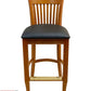 AAA Furniture Augustine 45" Oak Bar Stool with Grade 5 Vinyl Seat