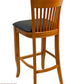 AAA Furniture Augustine 45" Oak Bar Stool with Grade 5 Vinyl Seat