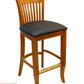 AAA Furniture Augustine 45" Oak Bar Stool with Grade 5 Vinyl Seat