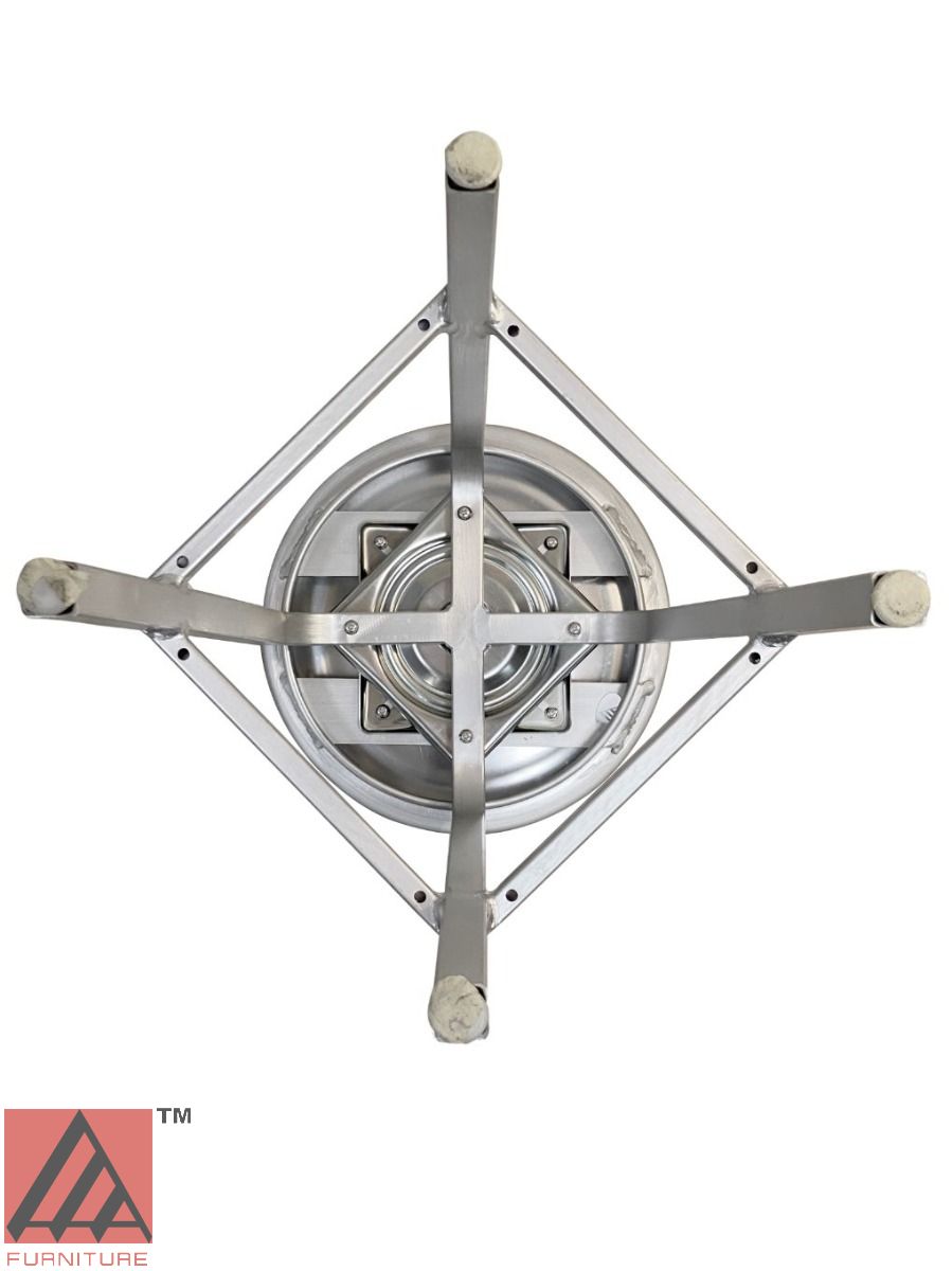 AAA Furniture Backless Round 24" Aluminum Bar Stool