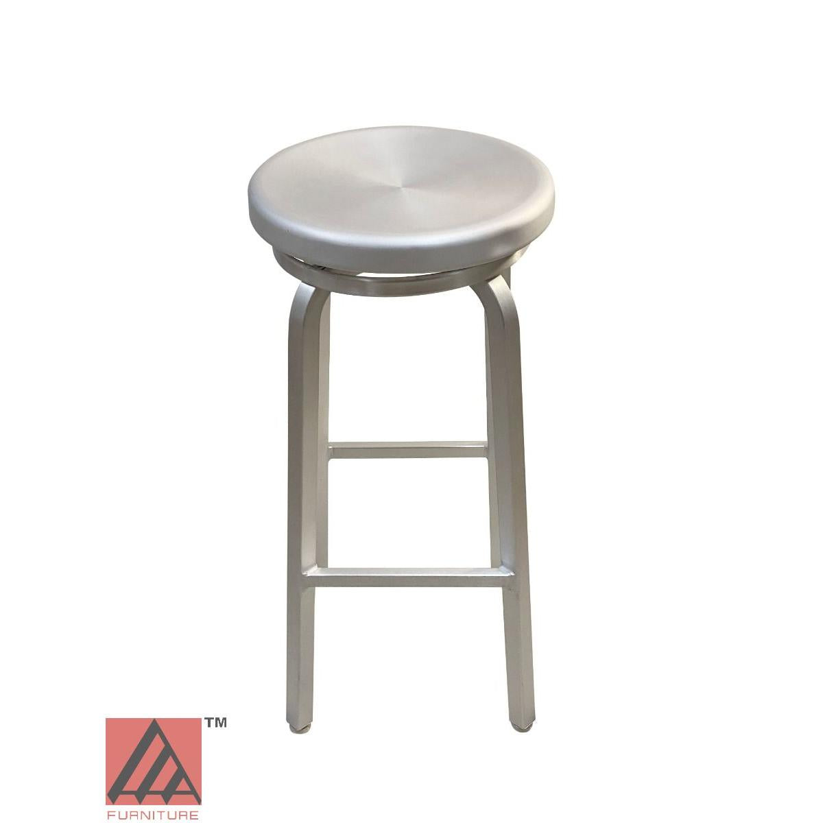 AAA Furniture Backless Round 31" Aluminum Bar Stool