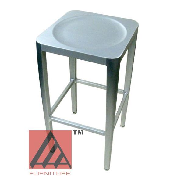 AAA Furniture Backless Square 30" Aluminum Bar Stool