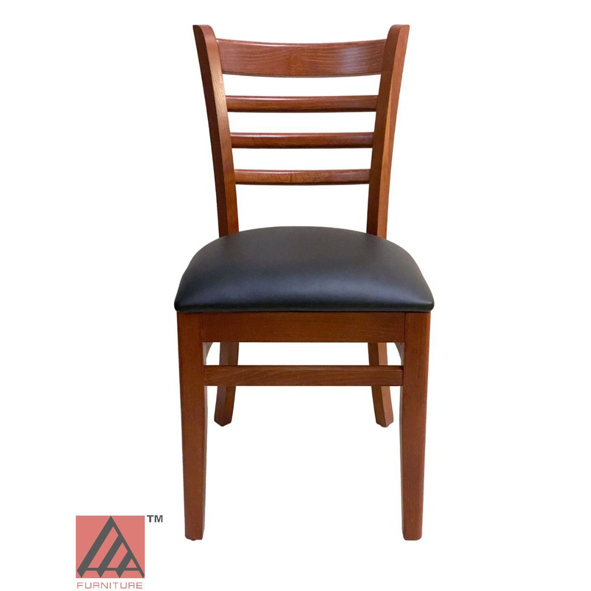 AAA Furniture Beech Ladder 33" Cherry Wood Chair with Grade 5 Vinyl Seat