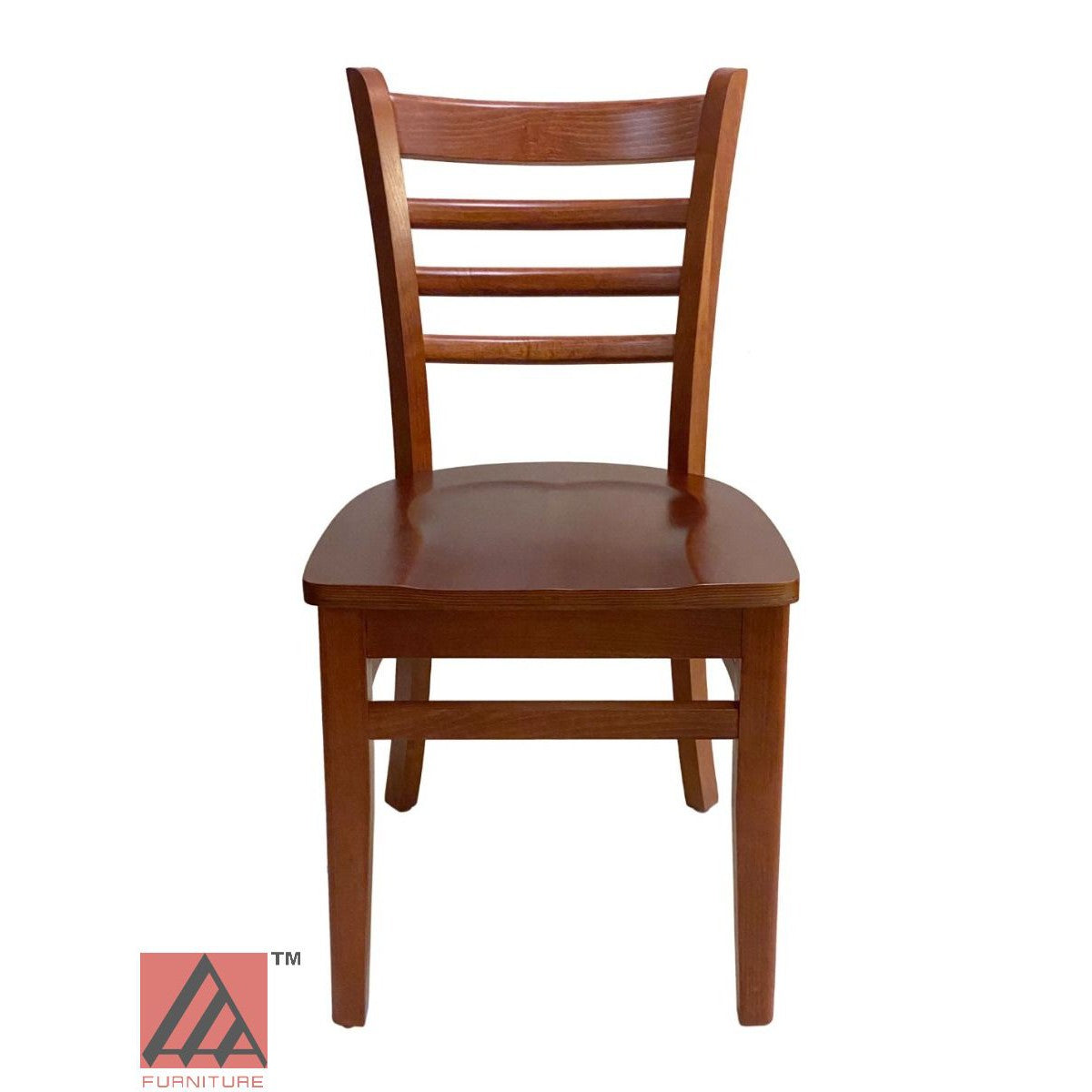 AAA Furniture Beech Ladder 33" Cherry Wood Chair with Wood Seat