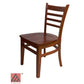 AAA Furniture Beech Ladder 33" Cherry Wood Chair with Wood Seat