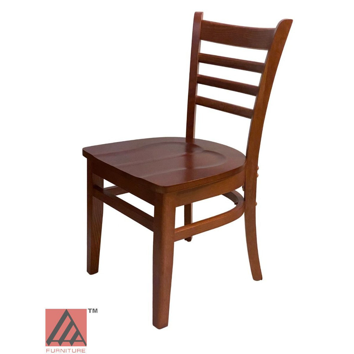 AAA Furniture Beech Ladder 33" Cherry Wood Chair with Wood Seat