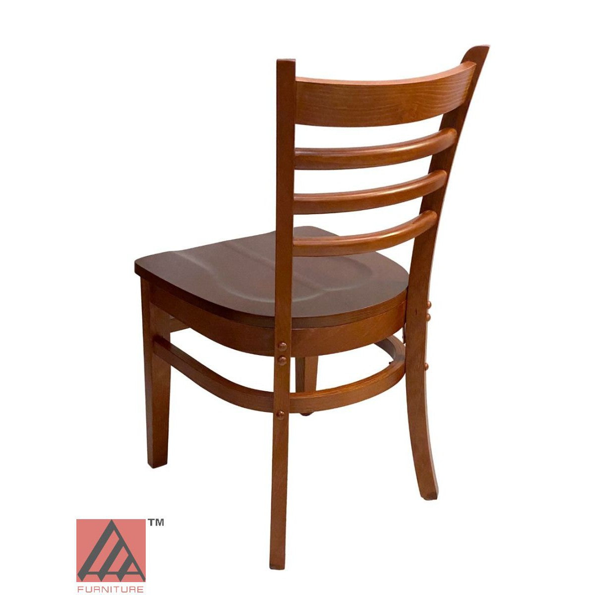 AAA Furniture Beech Ladder 33" Cherry Wood Chair with Wood Seat