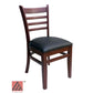 AAA Furniture Beech Ladder 33" Mahogany Wood Chair with Customer Owned Material Seat