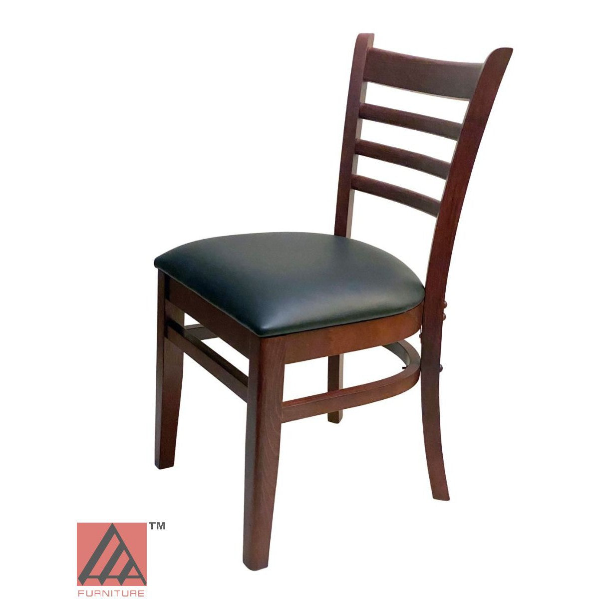 AAA Furniture Beech Ladder 33" Mahogany Wood Chair with Grade 5 Vinyl Seat