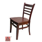 AAA Furniture Beech Ladder 33" Mahogany Wood Chair with Wood Seat