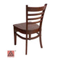 AAA Furniture Beech Ladder 33" Mahogany Wood Chair with Wood Seat