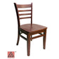AAA Furniture Beech Ladder 33" Mahogany Wood Chair with Wood Seat