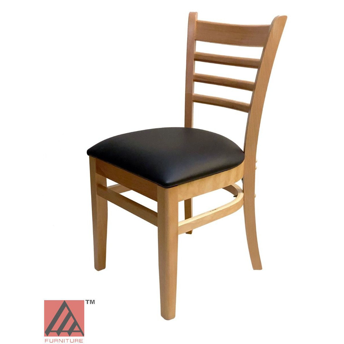 AAA Furniture Beech Ladder 33" Natural Wood Chair with Customer Owned Material Seat