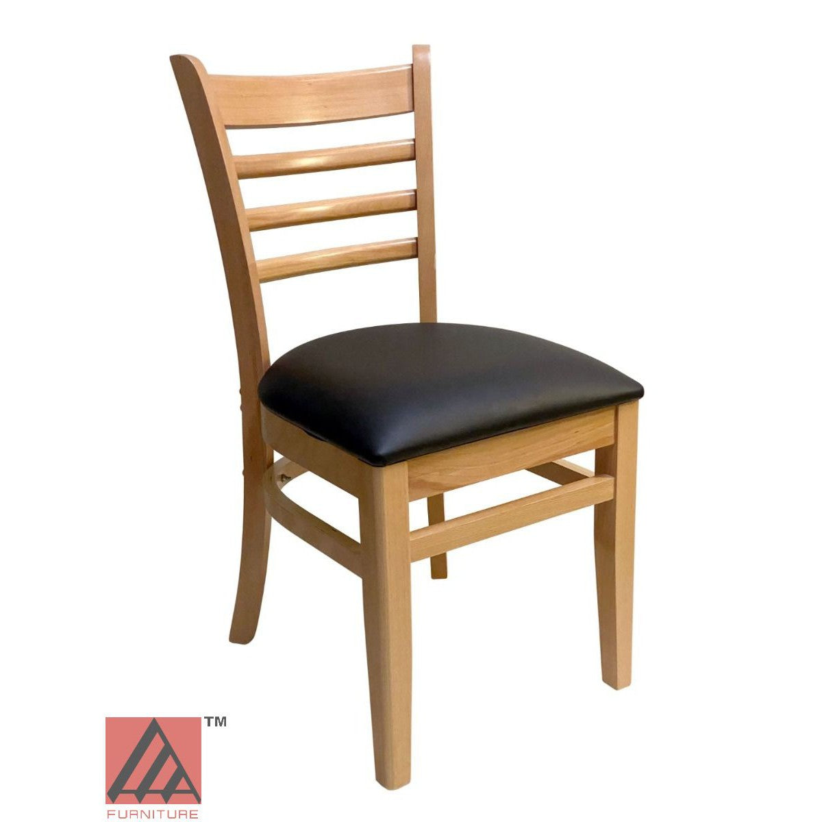AAA Furniture Beech Ladder 33" Natural Wood Chair with Customer Owned Material Seat