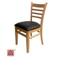AAA Furniture Beech Ladder 33" Natural Wood Chair with Grade 5 Vinyl Seat