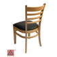 AAA Furniture Beech Ladder 33" Natural Wood Chair with Grade 5 Vinyl Seat