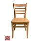 AAA Furniture Beech Ladder 33" Natural Wood Chair with Wood Seat